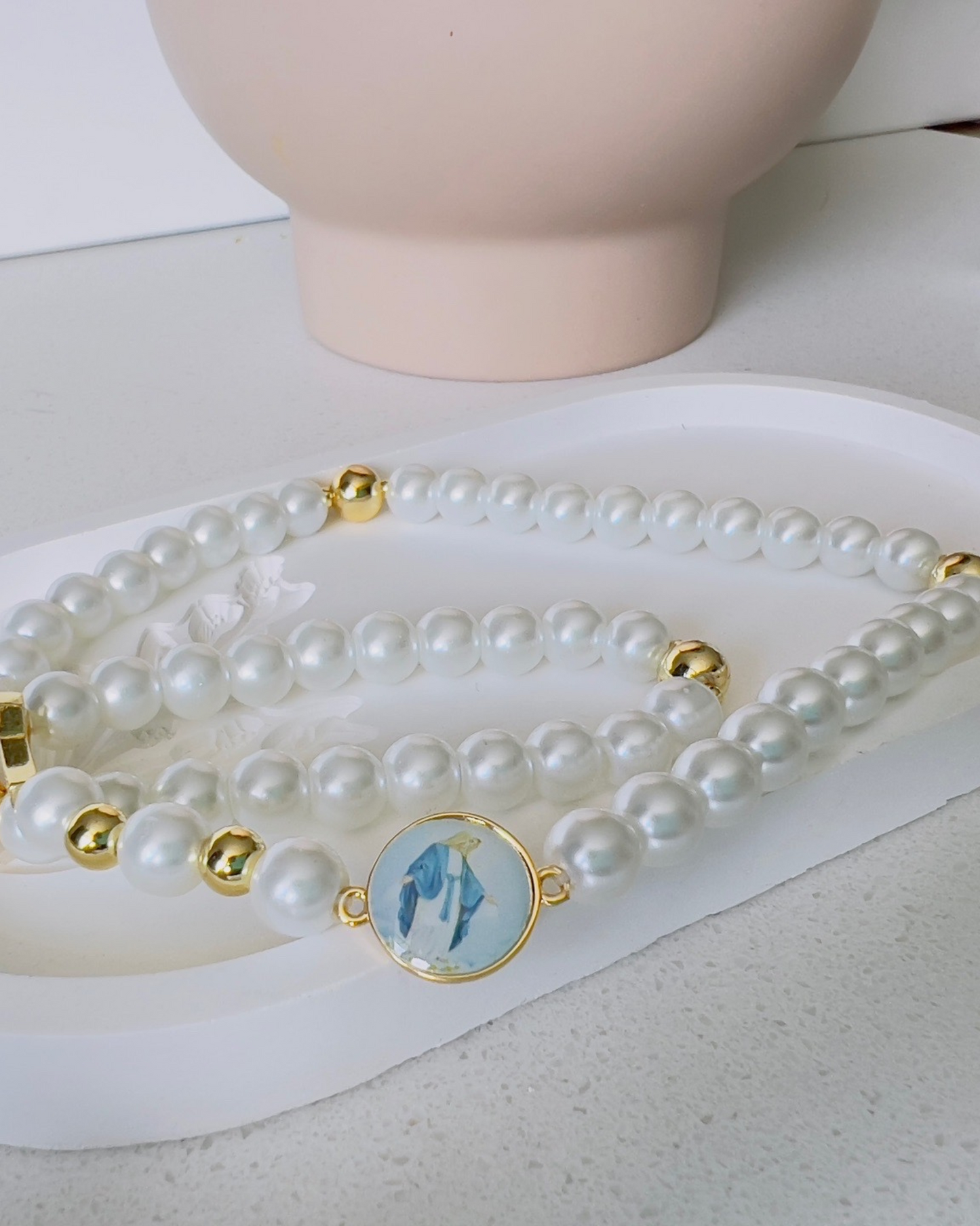 PULSERA ROSARIO/CAMÁNDULA VIRGEN MARIA