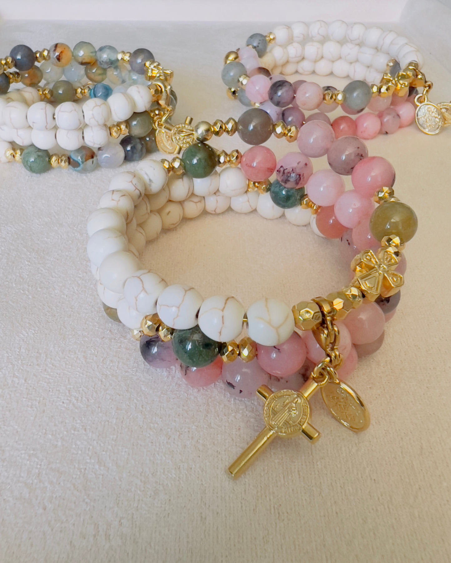 PULSERA ROSARIO DE ALAMBRE CON MEMORIA
