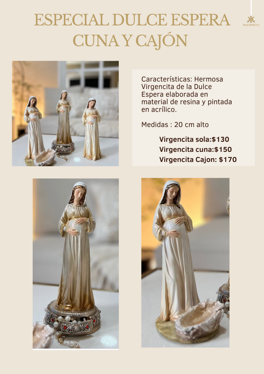 VIRGEN DE LA DULCE ESPERA CON CUNA