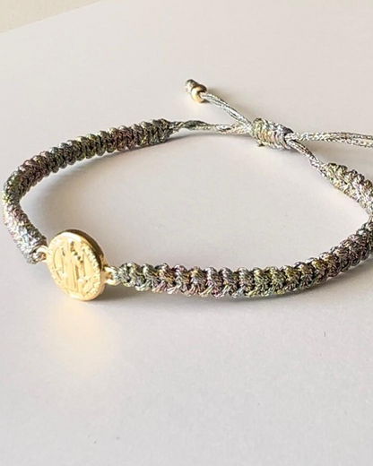 PULSERA TEJIDA EN ORO LAMINADO SAN BENITO