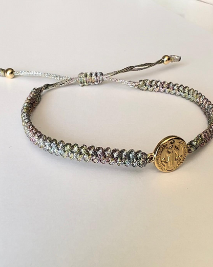 PULSERA TEJIDA EN ORO LAMINADO SAN BENITO