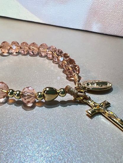 PULSERA DENARIO ORO ROSA