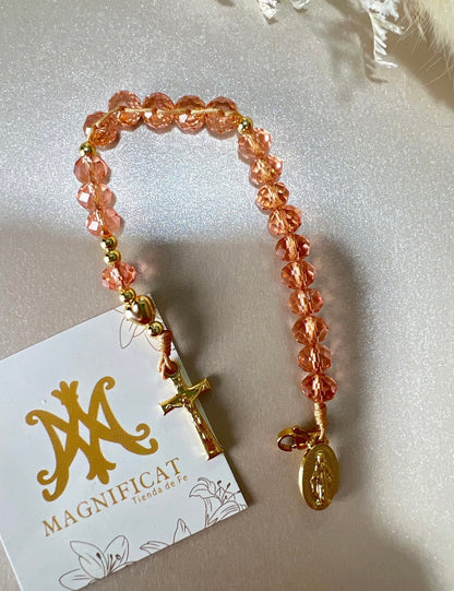 PULSERA DENARIO ORO ROSA