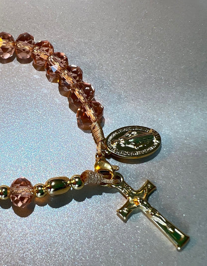 PULSERA DENARIO ORO ROSA
