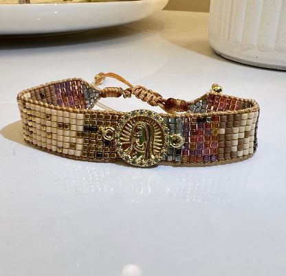 PULSERA VIRGENCITA - TEJIDO MIYUKI