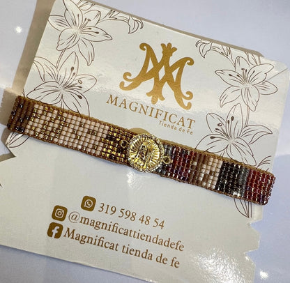 PULSERA VIRGENCITA - TEJIDO MIYUKI