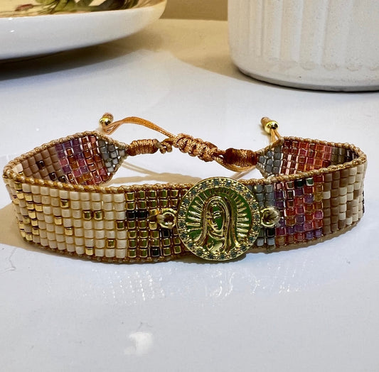 PULSERA VIRGENCITA - TEJIDO MIYUKI