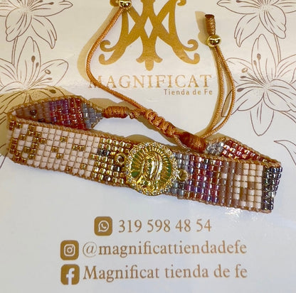 PULSERA VIRGENCITA - TEJIDO MIYUKI