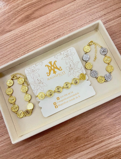 PULSERA MONEDITAS SAN BENITO