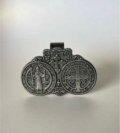 PLACA MEDALLA SAN BENITO PARA CARRO